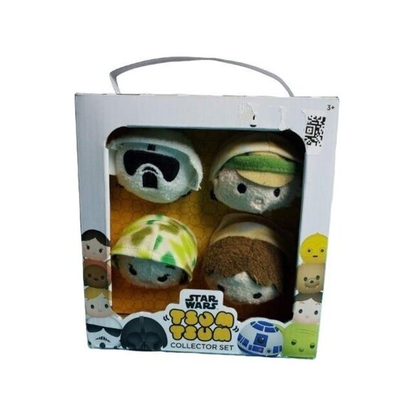 Star Wars Tsum Tsum ROTJ Plush Collector Set of 4 Disney Toys Boxed Gift NEW - Picture 6 of 6